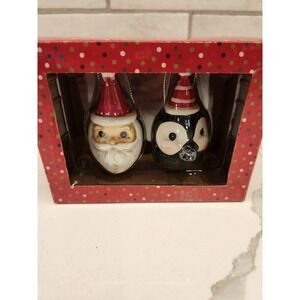 Transpac New Holiday Santa And Penguin Ornament Set Design By Johanna‎ Parker